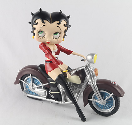 Betty Boop On Motorbike Red Jacket